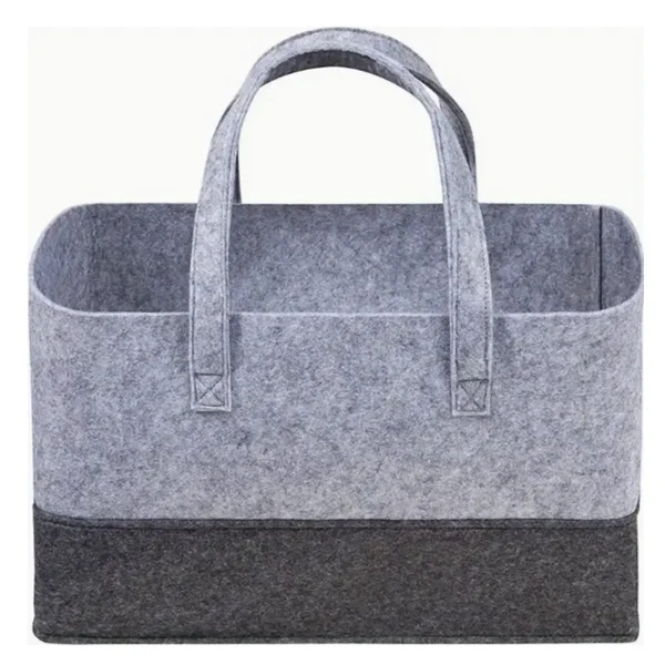Felt tote bag double color large capacity storage bag carry-on shopping bag dirty clothes basket one 5