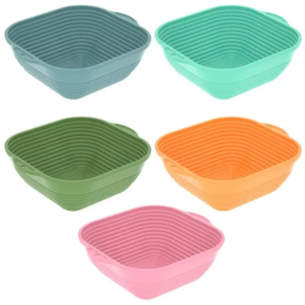 Silicone Bread Basket Baking Dessert Oval Dough Bread Proofing Baskets Collapsible Storage Fermentation Sourdough Basket Kitchen 3