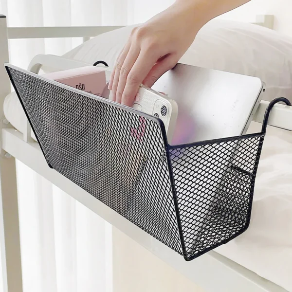 Hanging Basket Bed Bedside Organizer Storage Wall Dorm Bunk Cabinet Door The Over Loft Room Pocket Rack Magazine Dormitory Rail. 4