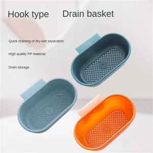 1/2/3PCSMulti-functional Vegetables Fruits Washing Hanging Drainer Rack Kitchen Sink Food Garbage Can Kitchen Sink Drain Basket 1