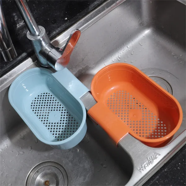 1/2/3PCSMulti-functional Vegetables Fruits Washing Hanging Drainer Rack Kitchen Sink Food Garbage Can Kitchen Sink Drain Basket 2