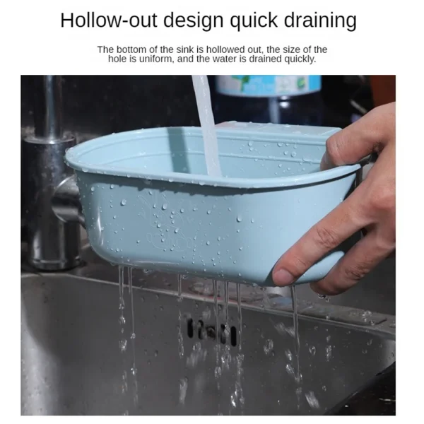 1/2/3PCSMulti-functional Vegetables Fruits Washing Hanging Drainer Rack Kitchen Sink Food Garbage Can Kitchen Sink Drain Basket 5