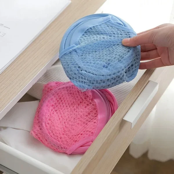 Collapsible Mesh Laundry Hamper Foldable Dirty Clothes Storage Basket Shower Room Bedroom Portable Business Travel Organizer 4