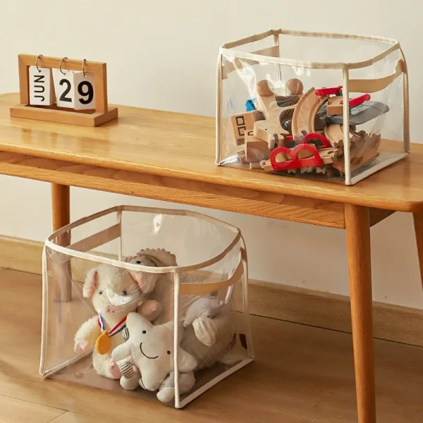Transparent Children's Toy Storage Basket Large Size Toy Storage Bag Large Capacity Household Multifunctional Storage Basket 1