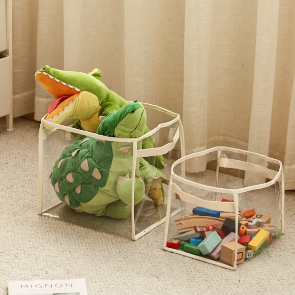 Transparent Children's Toy Storage Basket Large Size Toy Storage Bag Large Capacity Household Multifunctional Storage Basket 3