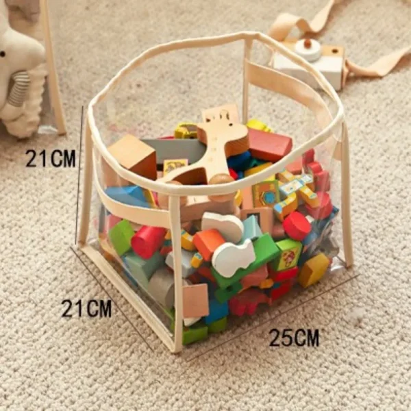 Transparent Children's Toy Storage Basket Large Size Toy Storage Bag Large Capacity Household Multifunctional Storage Basket 6