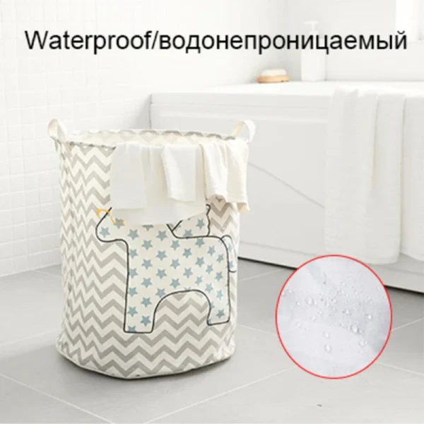 2023 Waterproof Dirty Barrel Folding Toy Creative Clothes Basket Bra Necktie Socks Storage Box Bag Bins Organizer Laundry Basket 3