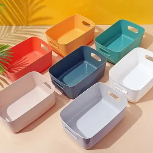 Sundry storage basket student desktop snack storage box plastic cosmetic storage box household kitchen sorting box makeup box 1