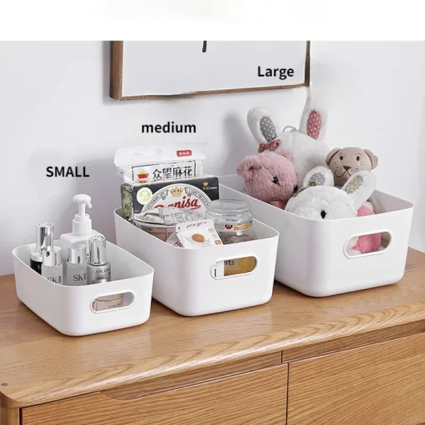 Sundry storage basket student desktop snack storage box plastic cosmetic storage box household kitchen sorting box makeup box 4