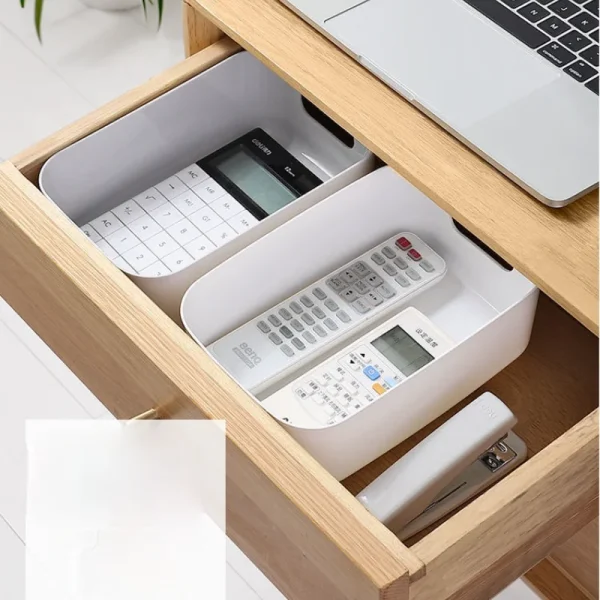Sundry storage basket student desktop snack storage box plastic cosmetic storage box household kitchen sorting box makeup box 5
