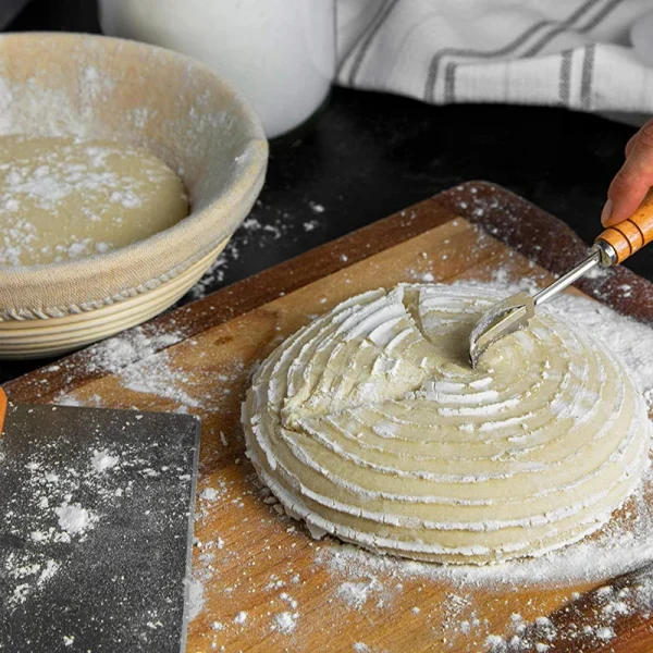 Banneton Natural Rattan Basket Baking Utensils Bread Baskets Bread Proofing Basket With Liner Sourdough Fermentation Tools 5