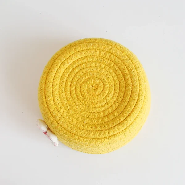Zerolife-Cotton Rope Storage Baskets, Weaving Nordic Home Sundries, Baby Toys, Tassels Storage Basket, Small Organizer Box 6