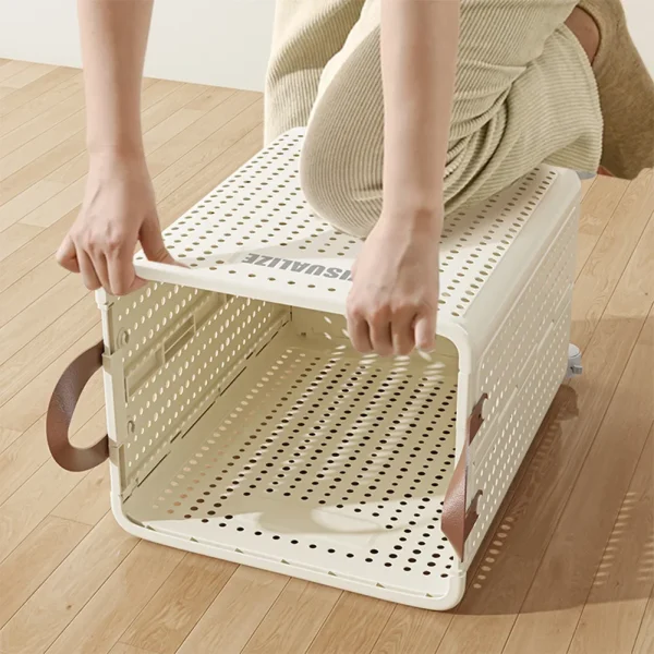 Extra Large Wheeled Folding Laundry Basket Breathable Large Capacity with Handles Suitable For Families Hotels and Dormitories 3