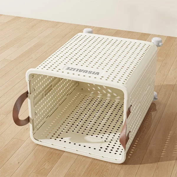 Extra Large Wheeled Folding Laundry Basket Breathable Large Capacity with Handles Suitable For Families Hotels and Dormitories 5
