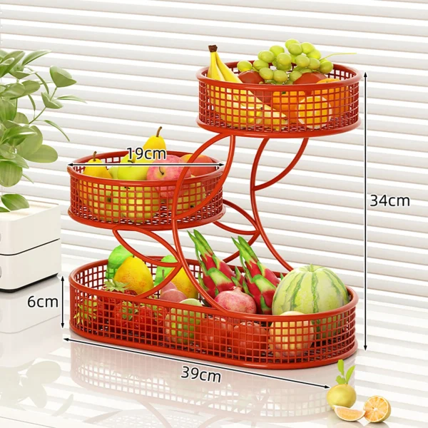 Fruit Plate Basket 3 Tiered Large Capacity Coffee Table Home Dining Table Multi-Layer Candy Basket Front Desk Candy Snack Displa 5