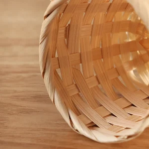 Принимать Small Basket Desktop Finishing Home Storage Bamboo Weaving Products Sundries Organizer Rattan Plant Box Wicker Basket 1