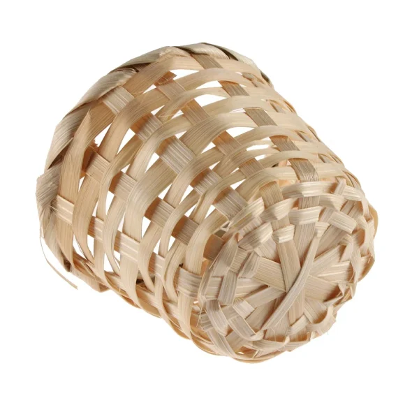Принимать Small Basket Desktop Finishing Home Storage Bamboo Weaving Products Sundries Organizer Rattan Plant Box Wicker Basket 4