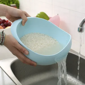 Rice Sieve Plastic Colander Washing Filter Strainer Basket Kitchen Tools Food Beans Vegetable Fruit Bowl Drainer Cleaning Basket 1