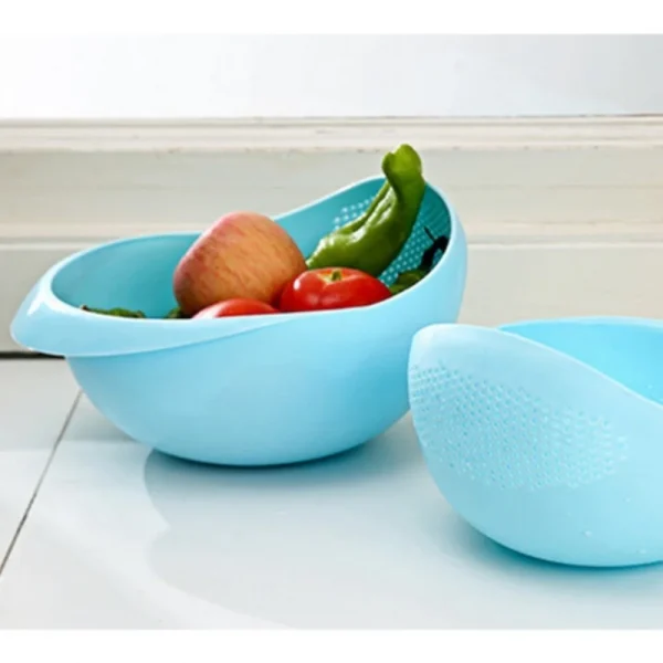 Rice Sieve Plastic Colander Washing Filter Strainer Basket Kitchen Tools Food Beans Vegetable Fruit Bowl Drainer Cleaning Basket 4