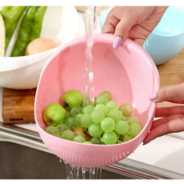 Rice Sieve Plastic Colander Washing Filter Strainer Basket Kitchen Tools Food Beans Vegetable Fruit Bowl Drainer Cleaning Basket 5