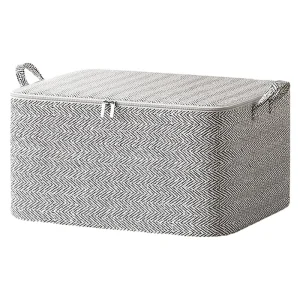 Non-Woven Zippers Storage Bag Moving Quilt Storage Basket Travel Large-Capacity Clothing Storage Bag Reusable 1