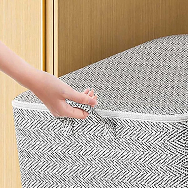 Non-Woven Zippers Storage Bag Moving Quilt Storage Basket Travel Large-Capacity Clothing Storage Bag Reusable 2