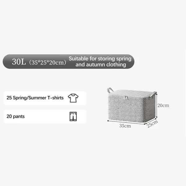Non-Woven Zippers Storage Bag Moving Quilt Storage Basket Travel Large-Capacity Clothing Storage Bag Reusable 6