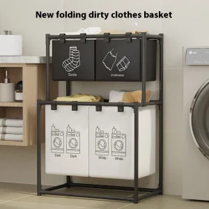 Foldable dirty laundry basket Large household dirty laundry basket storage bag drawer Clothing storage laundry sorting box 1