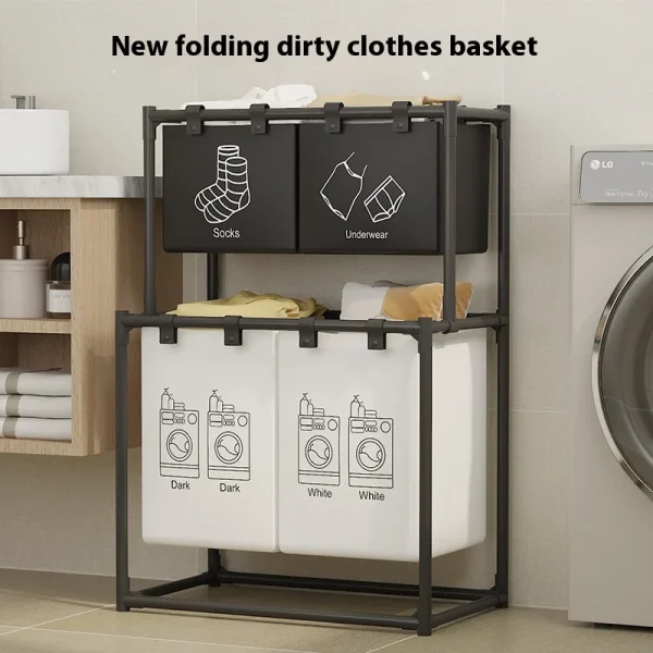 Foldable dirty laundry basket Large household dirty laundry basket storage bag drawer Clothing storage laundry sorting box 1