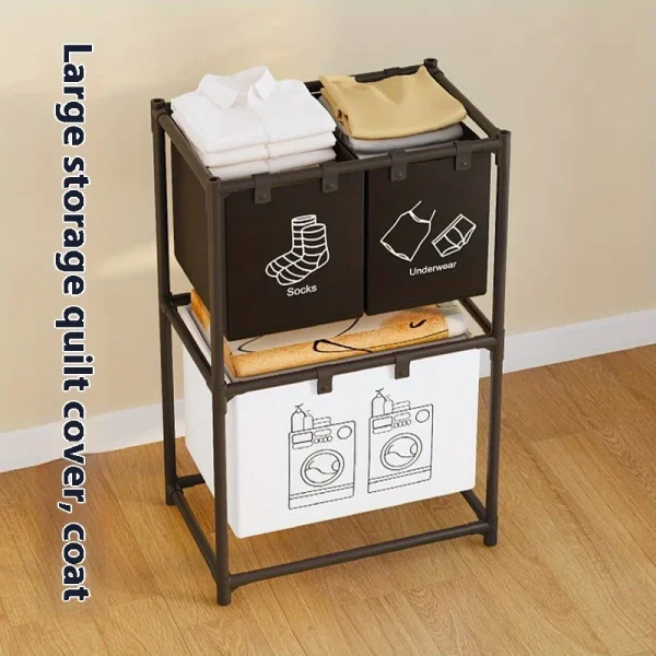 Foldable dirty laundry basket Large household dirty laundry basket storage bag drawer Clothing storage laundry sorting box 2
