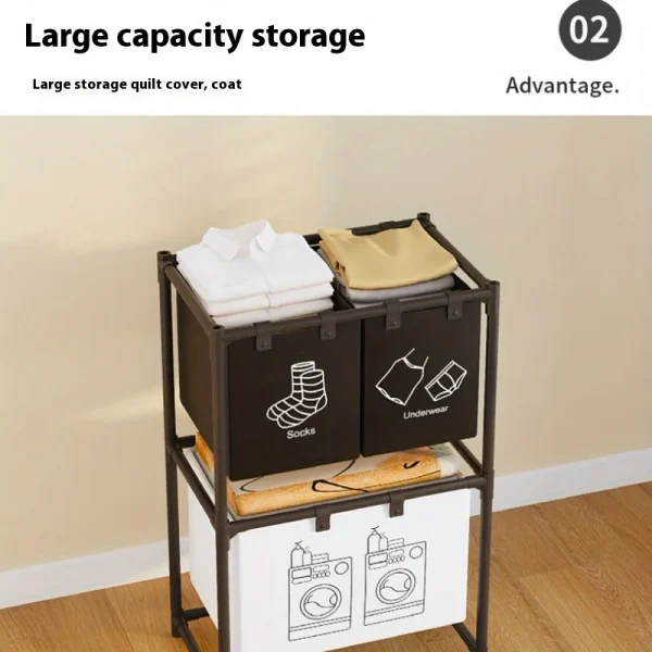 Foldable dirty laundry basket Large household dirty laundry basket storage bag drawer Clothing storage laundry sorting box 3