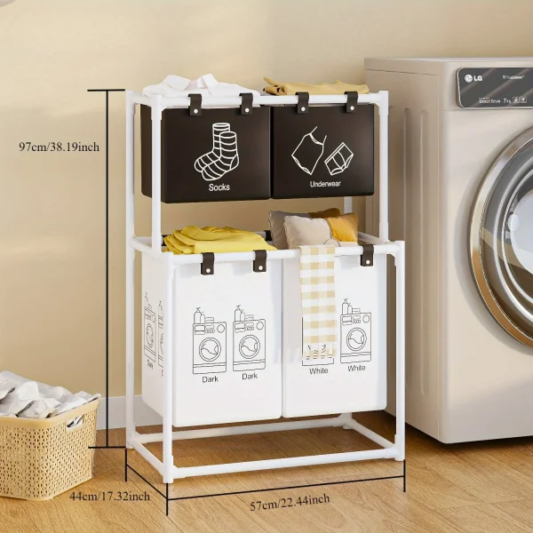 Foldable dirty laundry basket Large household dirty laundry basket storage bag drawer Clothing storage laundry sorting box 4