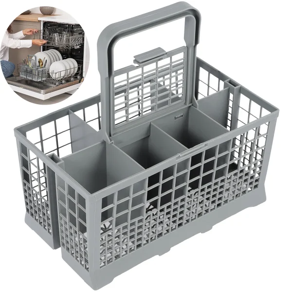 Multifunctional Dishwasher Basket Universal Foldable Cutlery Holder Dishwasher Basket Accessory Knife and Fork Storage Basket 1
