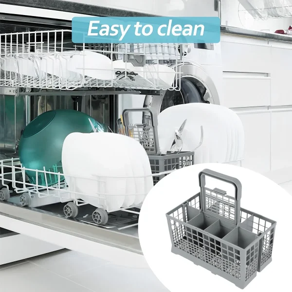 Multifunctional Dishwasher Basket Universal Foldable Cutlery Holder Dishwasher Basket Accessory Knife and Fork Storage Basket 4