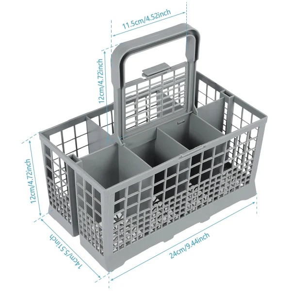 Multifunctional Dishwasher Basket Universal Foldable Cutlery Holder Dishwasher Basket Accessory Knife and Fork Storage Basket 6