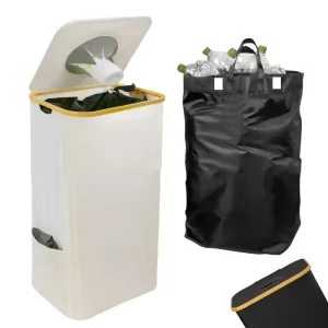 Storage Basket with Lid Recyclable Bottle Storage Basket Collapsible Waste Water Bottle Organiser Removable Handbag Organiser 1