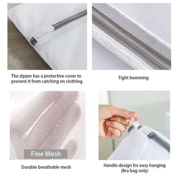 Mesh Laundry Bags For Blouse Polyester Laundry Clothes Wash Bags Washing Machines Dirty Laundrys Basket Underwear Sock Bra Bag 6