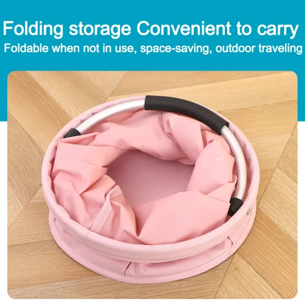 2025 1PC Portable Storage Basket, Shopping Basket, Foldable Garden Tool Basket, Outdoor Picnic Basket, Beach Bag, Washing Bag 5