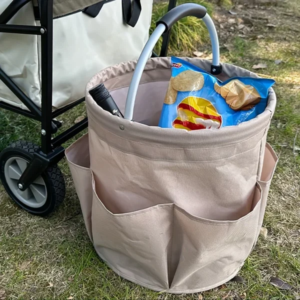 600D Oxford Cloth Collapsible Basket with Handles: Portable Picnic, Beach, Garden Shopping Basket, Reusable Gift, Home Storage 6