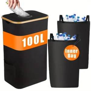 Empty Bottle Storage Basket Wastewater Bottle Collection Bag Folding Storage Bag for Bottle Organizer Recyclable Bottle Tote Bag 1