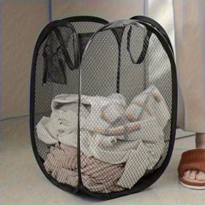Collapsible Pop-up Mesh Laundry Basket Portable Clothes Hamper for Easy Washing and Storage of Dirty Clothes Socks Toys Sundries 1