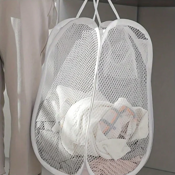 Collapsible Pop-up Mesh Laundry Basket Portable Clothes Hamper for Easy Washing and Storage of Dirty Clothes Socks Toys Sundries 2