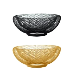 Fruit Bowl Wrought Vegetable Storage Basket Container Kitchen Counter 1