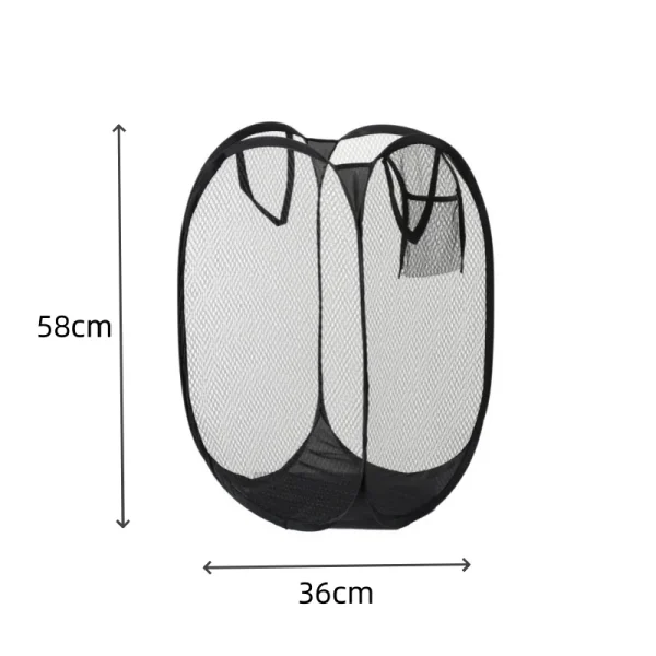 1PC Portable Large Capacity Folding Storage Basket Multi-Purpose Mesh Pop-Up Laundry Basket Bathroom Clothing Storage Supplies 6