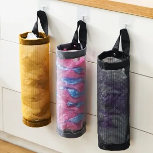 Kitchen Wall-mounted Storage Basket, Household Large-capacity Plastic Bag Storage Bag Plastic Bag Storage Box Wall Hanging Bag 1