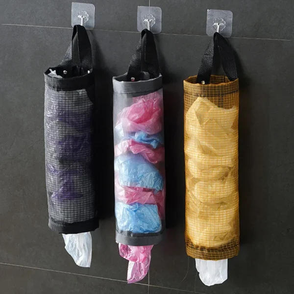 Kitchen Wall-mounted Storage Basket, Household Large-capacity Plastic Bag Storage Bag Plastic Bag Storage Box Wall Hanging Bag 2