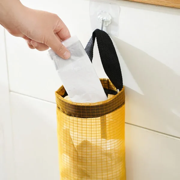 Kitchen Wall-mounted Storage Basket, Household Large-capacity Plastic Bag Storage Bag Plastic Bag Storage Box Wall Hanging Bag 3