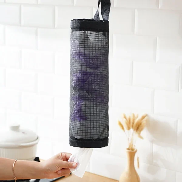 Kitchen Wall-mounted Storage Basket, Household Large-capacity Plastic Bag Storage Bag Plastic Bag Storage Box Wall Hanging Bag 5
