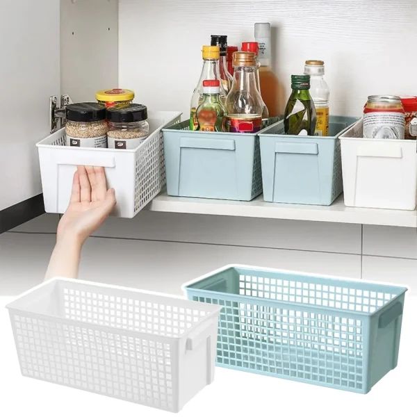 Household Storage Basket Classic Modern Organization Basket Bottom Non-Slip Easy To Disassemble Suitable For Kitchen Ba'Troom 1