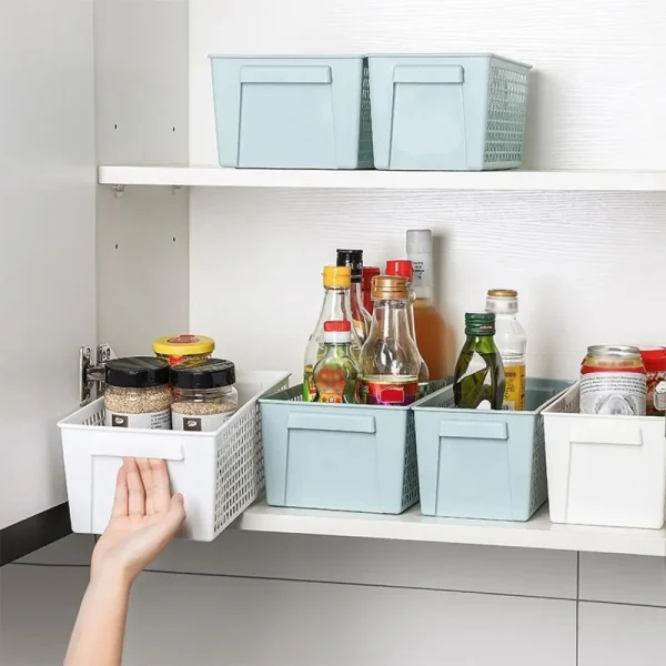 Household Storage Basket Classic Modern Organization Basket Bottom Non-Slip Easy To Disassemble Suitable For Kitchen Ba'Troom 2